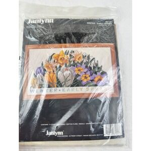 Janlynn 1989 Winter Early Spring Counted Cross Stitch Kit 87-01 Vintage 14x8"